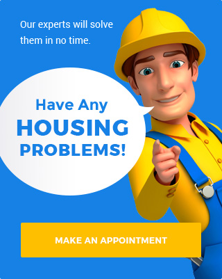 A Have a Housing Problem Banner in Blue Background Copy