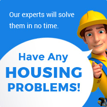 A Have a Housing Problem Banner in Blue Background